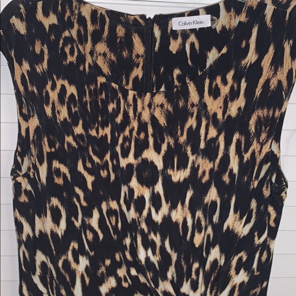Calvin Klein Cheetah Print Dress